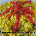 ARROZ A LA CAZUELA CON POLLO Y LONGANIZA.