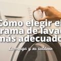 Cómo Elegir el Programa de Lavadora Más Adecuado