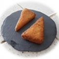 Queso de cabra empanado. Pintxo.