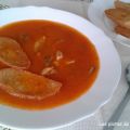 SOPA DE TOMATE Y PESCADO