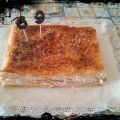 Milhojas de crema y azúcar quemado
