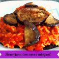 Berenjena con arroz integral