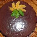 TARTA DE CREMA DE TURRON Y  CHOCOLATE