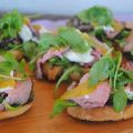 tosta de roast-beef a la italiana