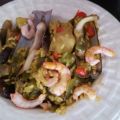 PAELLA CON NAVAJAS Y GAMBAS