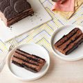 Pastel helado de chocolate