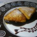 Leche frita con chocolate al ron