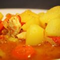 Guiso de patatas con marisco