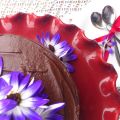 Choco-choco Dulce Cake con florecitas[...]