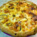 Quiché de calabacín y cebolla morada