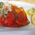 Pez espada en salsa provenzana