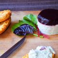 Paté de queso azul con gelatina de mermelada