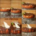 Tarta de peras con chocolate