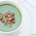 Vichyssoise de canónigos con jamón