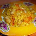 Arroz con salchichas
