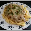 Macarrones con salsa de setas