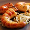 GAMBAS AL AJILLO CON TALLARINES