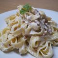 Fetuccini en falsa carbonara