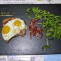 Tapa de #jamón serrano y huevos de codorniz