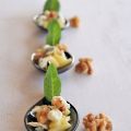 PERA SALTEADA CON QUESO AZUL Y NUECES