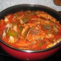 Bisos con tomate y pimientos