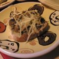 Bruschetta de champiñones o setas silvestres