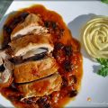 Rollitos de solomillo de pavo al Moscatel