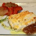 BACALAO CONFITADO Y GRATINADO, CON CEBOLLA[...]