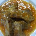 costilla de cerdo en salsa de verduras