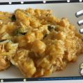 Garbanzos con fideos y mejillones
