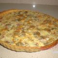 Quiche de berenjenas, cebolla y jamon york