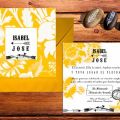 Invitaciones de boda con estampado de flores y[...]