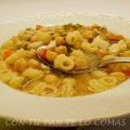 SOPA DE GARBANZOS CON POLLO Y PASTA