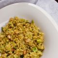 Mijo con verduras, cacahuetes y coco