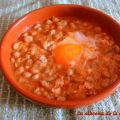 HABAS ESPARRAGADAS CON HUEVO CUAJADO