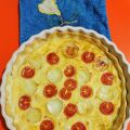 Quiche de rulo de cabra y tomates cherry