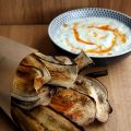 Chips de berenjenas light con tzatziki