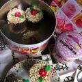 Cupcakes de algarrobo y bizcocho de almendras