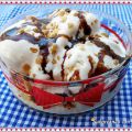 Helado cremoso de caramelo