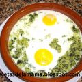 Receta de Huevos a la cazuela con espinacas