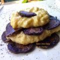 Patatas moradas con bacalao
