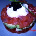 TIMBAL DE SALMÓN AHUMADO Y AGUACATE