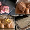 Costillas al horno con salsa de mostaza y miel.