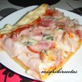 Pizza de queso azul, pavo y beicon