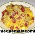 ESPAGUETIS CON SALCHICHAS