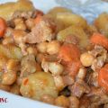 GARBANZOS CON PANCETA Y CALÇOTS