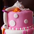 Tarta de recién nacido con Cigüeña