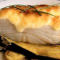 Bacalao confitado y muselina al limón
