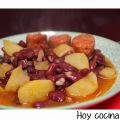 ALUBIAS ROJAS CON PATATA Y CHORIZO