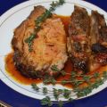 Aguja de cerdo asada al oporto.